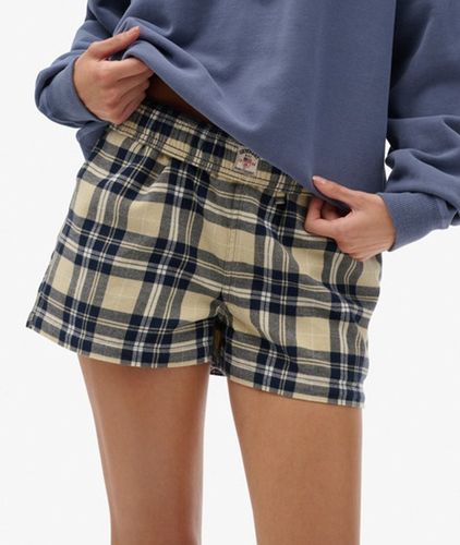 Damen Karierte Baumwollshorts mit Elastikbund - Größe: 44 - Superdry - Modalova