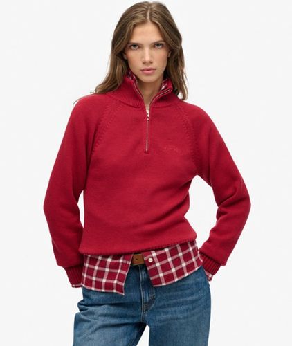 Damen Essential Strickpullover mit Reißverschluss - Größe: 38 - Superdry - Modalova