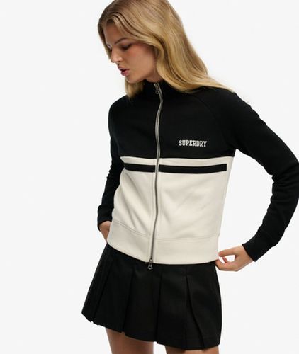 Damen Baumwolle Gesticktes Logo Athletic Essentials Trainingsjacke Mit Reißverschluss, & - Größe: 36 - Superdry - Modalova