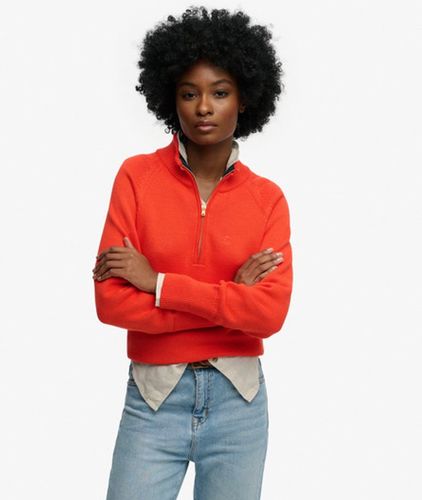 Damen Classic Cotton Knit Pullover mit Regulärer Passform - Größe: 42 - Superdry - Modalova