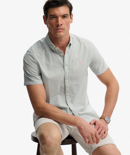 Herren Classic Seersucker Kurzarmhemd - Größe: M - Superdry - Modalova
