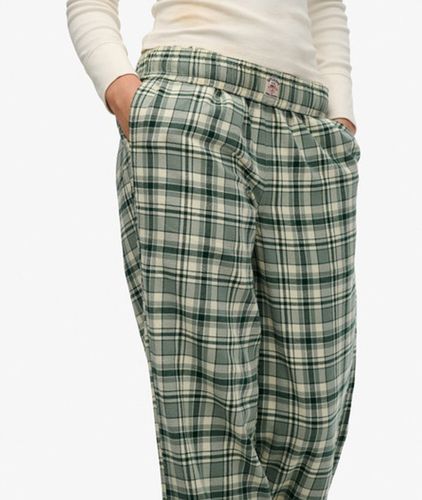 Damen Karierte Baumwollhose mit Elastikbund - Größe: 44 - Superdry - Modalova