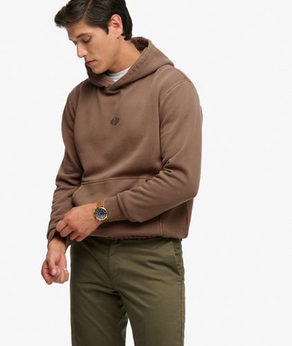 Herren Baumwolle Gesticktes Micro Logo Kapuzenpullover, - Größe: M - Superdry - Modalova