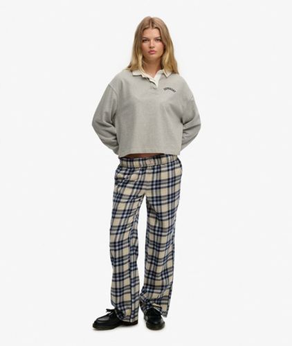 Damen Karierte Baumwollhose mit Elastikbund - Größe: 34 - Superdry - Modalova