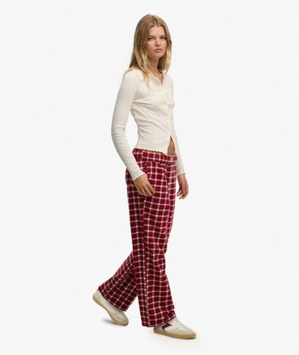 Damen Karierte Baumwollhose mit Elastikbund - Größe: 44 - Superdry - Modalova