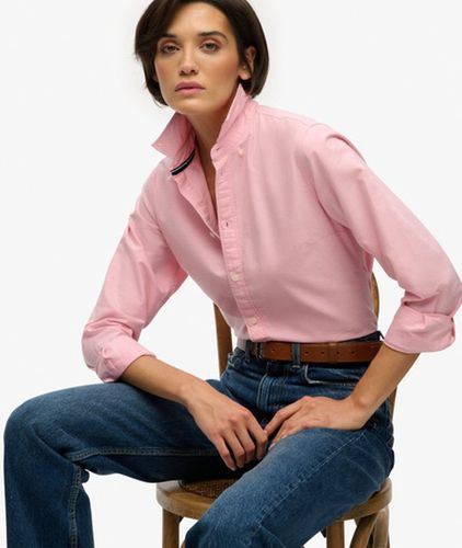 Damen Oxford Langarmhemd mit Schmaler Passform - Größe: 38 - Superdry - Modalova