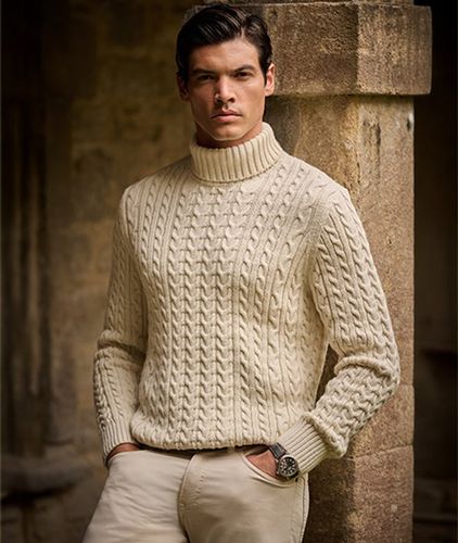 Herren Jacob Rollkragenpullover mit Zopfmuster - Größe: XL - Superdry - Modalova