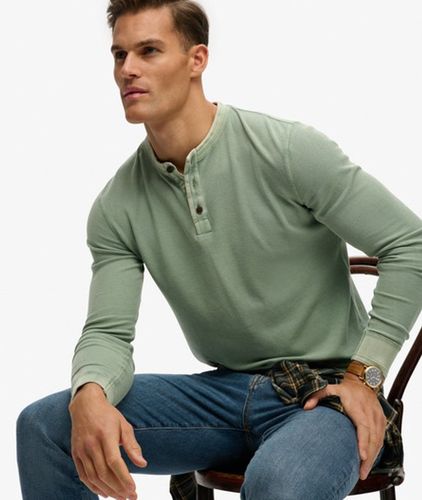 Herren Leichtes Strukturiertes Henley-shirt - Größe: M - Superdry - Modalova