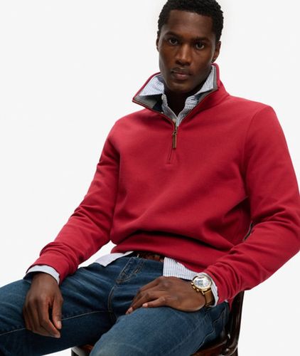Herren Essential Piqué Pullover mit Reißverschluss - Größe: Xxxl - Superdry - Modalova