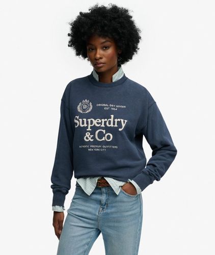 Damen Luxe Casual Besticktes Sweatshirt mit Lockerer Passform - Größe: 42 - Superdry - Modalova