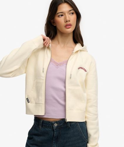 Damen Essential Logo Kurzer Zip-hoodie - Größe: 34 - Superdry - Modalova