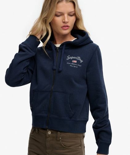 Damen Athletic Essentials Kurze Kapuzenjacke mit Lockerer Passform - Größe: 38 - Superdry - Modalova