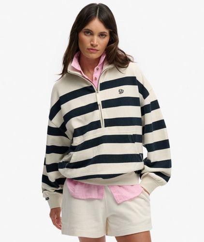Damen Studios Stripe Sweatshirt mit Reißverschluss - Größe: 42 - Superdry - Modalova