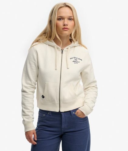 Damen Athletic Essentials Kurzer Zip-hoodie - Größe: 36 - Superdry - Modalova