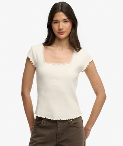 Damen Athletic Essentials T-shirt mit Quadratischem Ausschnitt - Größe: 34 - Superdry - Modalova