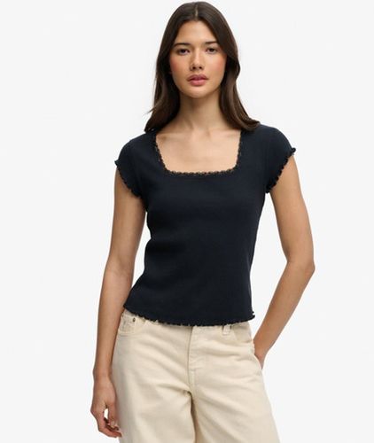 Damen Athletic Essentials T-shirt mit Quadratischem Ausschnitt - Größe: 40 - Superdry - Modalova