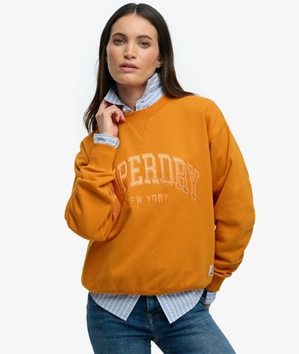 Damen Varsity Satin-applikation Sweatshirt - Größe: 40 - Superdry - Modalova