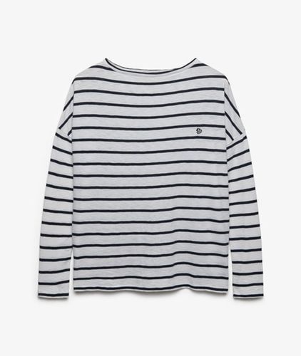 Damen Studios Bootsausschnitt Langarmshirt mit Slub-textur - Größe: 44 - Superdry - Modalova