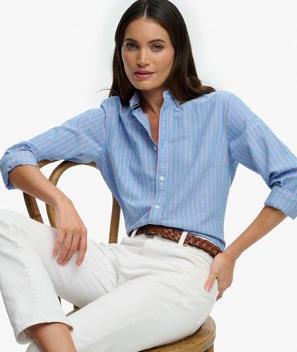 Damen Oxford Langarmhemd mit Schmaler Passform - Größe: 36 - Superdry - Modalova
