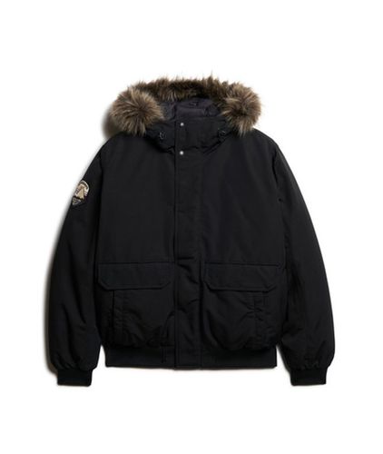 Herren Gesticktes Abzeichen Everest Kunstfell-Bomberjacke, , Größe: L - Superdry - Modalova