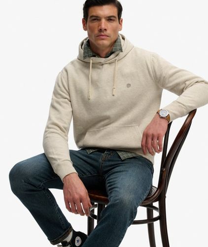 Herren Baumwolle Gesticktes Logo Monogram Kapuzenpullover, , Größe: XL - Superdry - Modalova