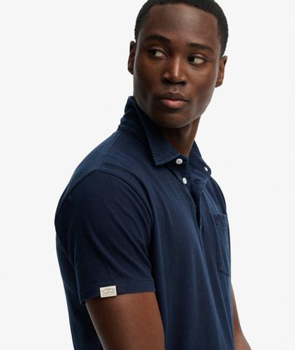 Herren Klassisches Baumwoll-leinen Polohemd - Größe: L - Superdry - Modalova
