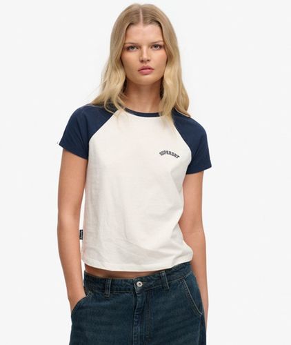 Damen Essential Logo Retro T-shirt mit Schmaler Passform - Größe: 42 - Superdry - Modalova
