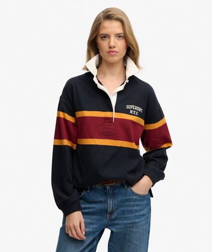 Damen Heritage Stripe Rugby Top OverGrößed-passform - Größe: 36 - Superdry - Modalova