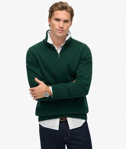 Herren Baumwoll-strickpullover mit Reißverschluss - Größe: M - Superdry - Modalova