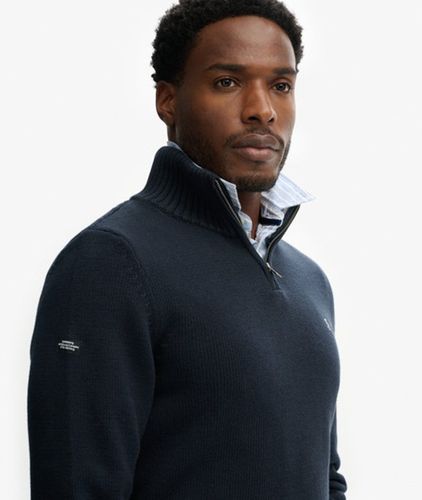 Herren Baumwoll-strickpullover mit Reißverschluss - Größe: L - Superdry - Modalova