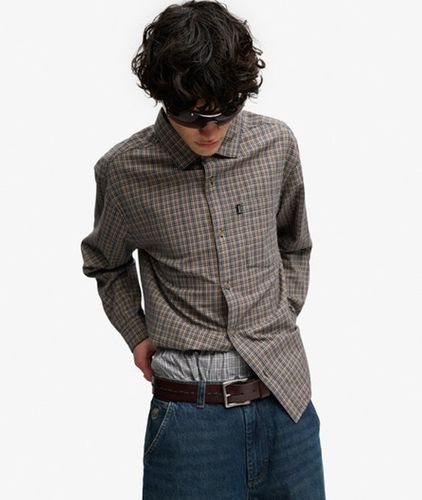 Herren Bench Skater Check Langarmhemd - Größe: L - Superdry - Modalova