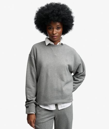 Damen Baumwolle Gesticktes Logo Studios Sweatshirt Mit Rundhalsausschnitt, , Größe: 36 - Superdry - Modalova