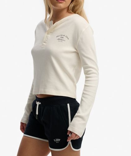 Damen Athletic Essentials Langarmhemd mit Knopfleiste - Größe: 42 - Superdry - Modalova