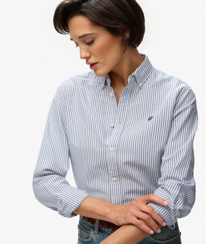 Damen Oxford Langarmhemd mit Schmaler Passform - Größe: 36 - Superdry - Modalova