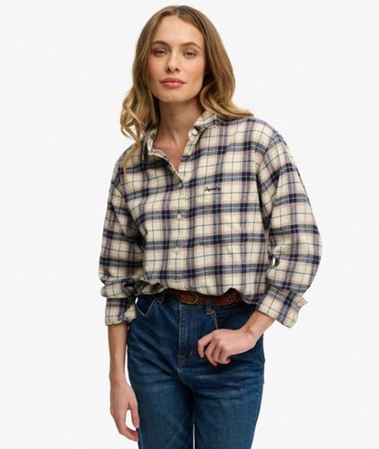 Damen Kariertes Flanellhemd Lockere Passform - Größe: 38 - Superdry - Modalova