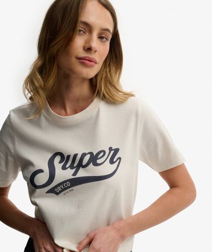 Damen Varsity Script T-shirt - Größe: 36 - Superdry - Modalova