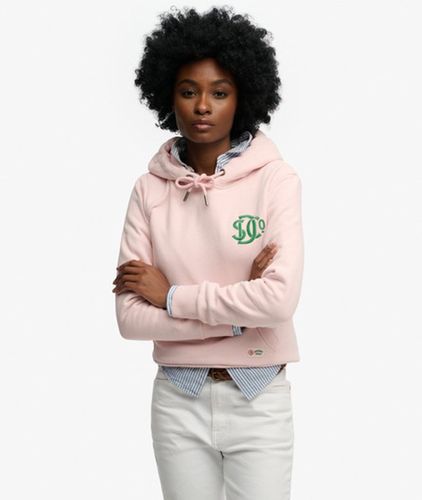 Damen Baumwolle Gesticktes Logo SD & CO Neon Kapuzenpullover, - Größe: 36 - Superdry - Modalova