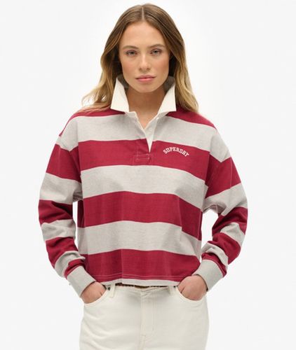 Damen Athletic Essentials Rugby-oberteil mit Streifen - Größe: 40 - Superdry - Modalova