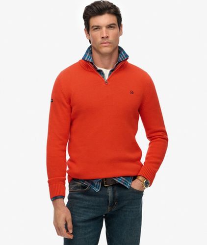 Herren Baumwoll-strickpullover mit Reißverschluss - Größe: L - Superdry - Modalova