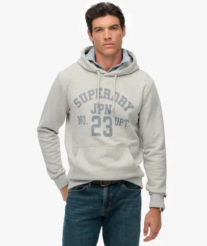 Herren Baumwolle Grafischer Text Athletic Essentials Kapuzenpullover, , Größe: M - Superdry - Modalova