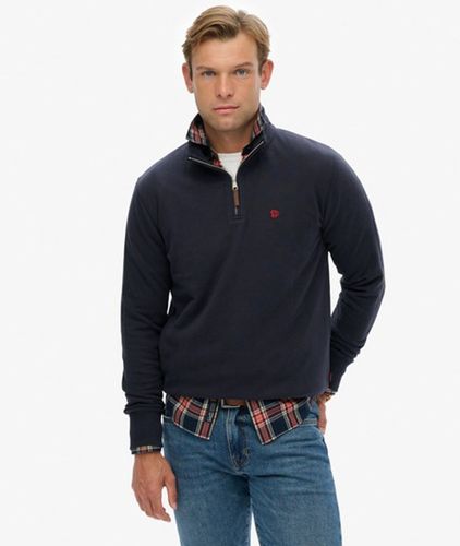 Herren Preppy Pullover mit Halbem Reißverschluss - Größe: M - Superdry - Modalova