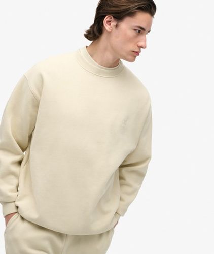 Herren Baumwolle Gesticktes Logo Blank Übergroß Crew Sweatshirt, , Größe: L - Superdry - Modalova