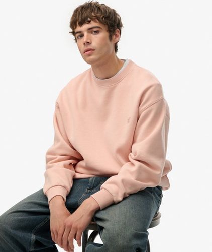 Herren Baumwolle Gesticktes Logo Blank Oversized Crew Sweatshirt, - Größe: XL - Superdry - Modalova