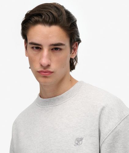 Herren Baumwolle Gesticktes Logo Blank Oversized Crew Sweatshirt, - Größe: XXL - Superdry - Modalova