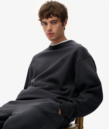 Herren Baumwolle Gesticktes Logo Blank Oversized Crew Sweatshirt, - Größe: M - Superdry - Modalova