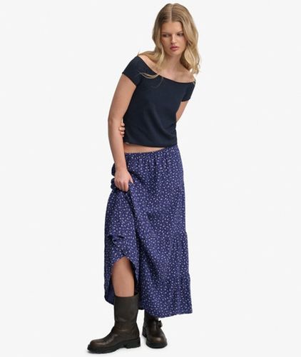 Damen Gewebter Maxirock mit Stufendesign - Größe: 38 - Superdry - Modalova