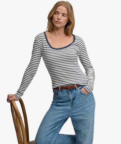 Damen Athletic Essentials Gestreiftes Langarmshirt - Größe: 38 - Superdry - Modalova