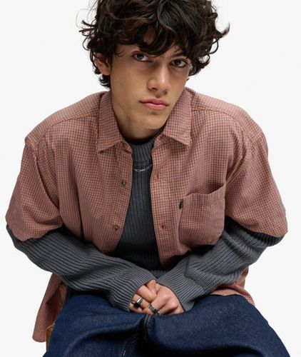 Herren Bench Skater Check Kurzarmhemd - Größe: L - Superdry - Modalova