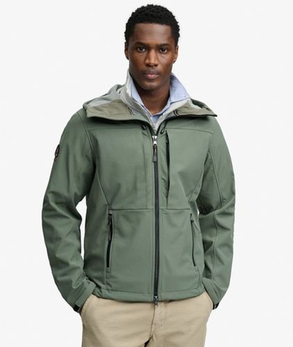 Herren Gesticktes Logo Softshell Trekker Jacke Mit Kapuze, , Größe: L - Superdry - Modalova