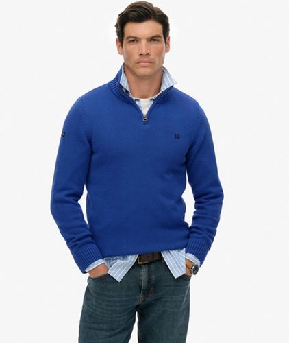 Herren Baumwoll-strickpullover mit Reißverschluss - Größe: M - Superdry - Modalova